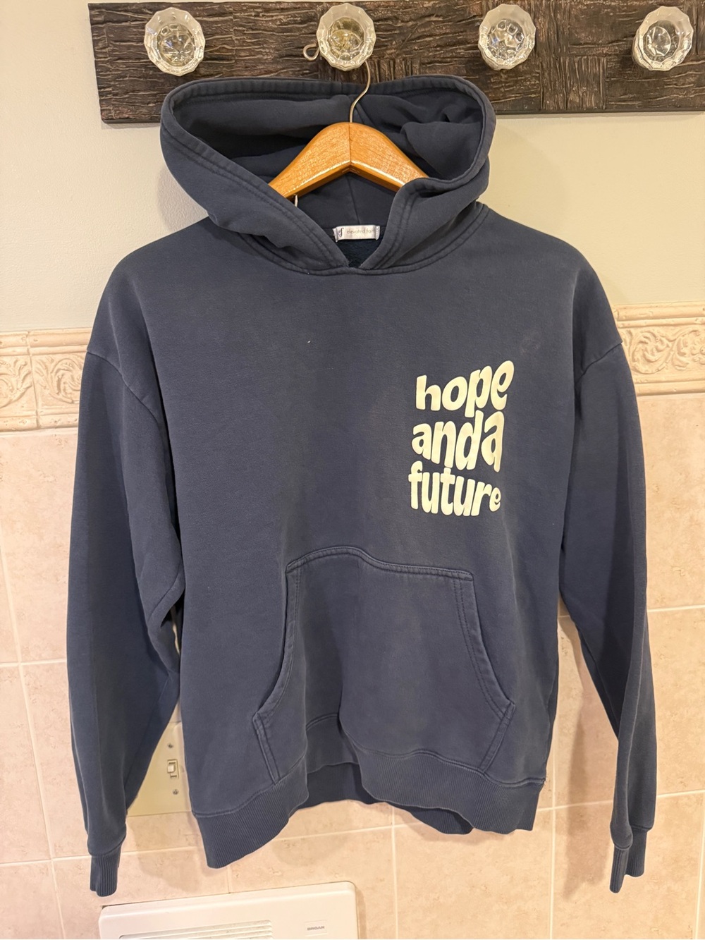 Elevated Faith: Hope and a Future Navy Graphic Hoodie
